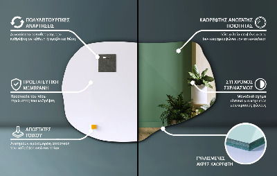 Nepravidelne zrkadlo stylový doplnok