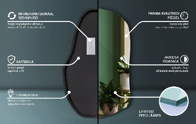 Nepravidelne led zrkadlo unikátne