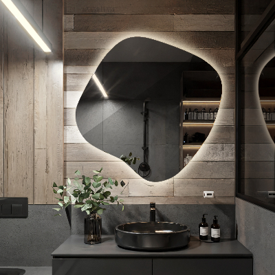 LED zrkadlá s organickým tvarom moderný doplnok