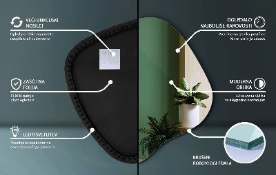 LED zrkadlá s organickým tvarom moderný doplnok