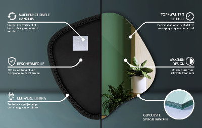 LED zrkadlá s organickým tvarom moderný doplnok