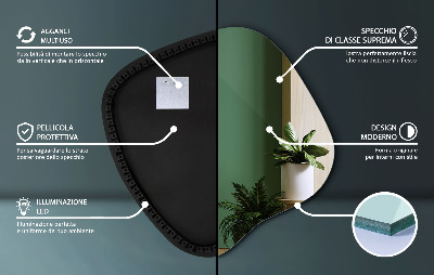 LED zrkadlá s organickým tvarom moderný doplnok