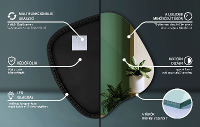 LED zrkadlá s organickým tvarom moderný doplnok