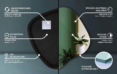 LED zrkadlá s organickým tvarom moderný doplnok