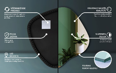 LED zrkadlá s organickým tvarom moderný doplnok