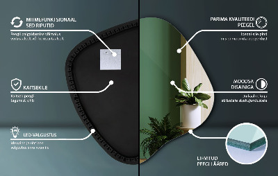 LED zrkadlá s organickým tvarom moderný doplnok