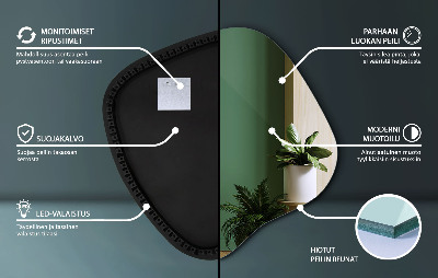 LED zrkadlá s organickým tvarom moderný doplnok