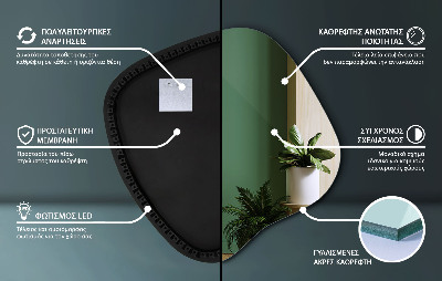 LED zrkadlá s organickým tvarom moderný doplnok