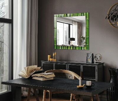Dekoračné zrkadlo na stenu Zelené bambusové stonky