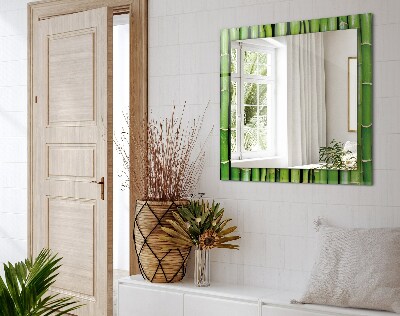 Dekoračné zrkadlo na stenu Zelené bambusové stonky