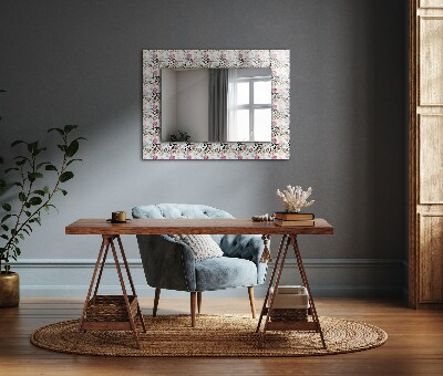 Zrkadlo rám s potlačou Kvetinový vzor