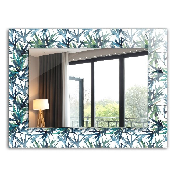 Dekoračné zrkadlo na stenu Bambusové listy akvarel