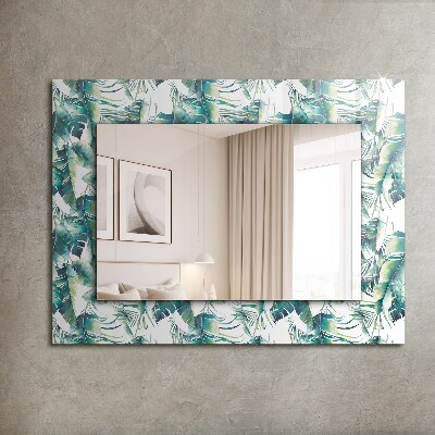 Zrkadlo rám s potlačou Zelené tropické listy