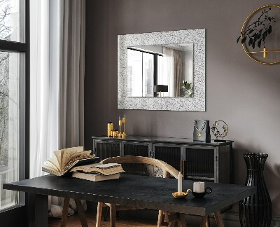 Zrkadlo s potlačeným rámom Jednofarebný kvetinový vzor