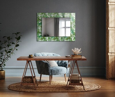 Zrkadlo rám s potlačou Zelené tropické listy