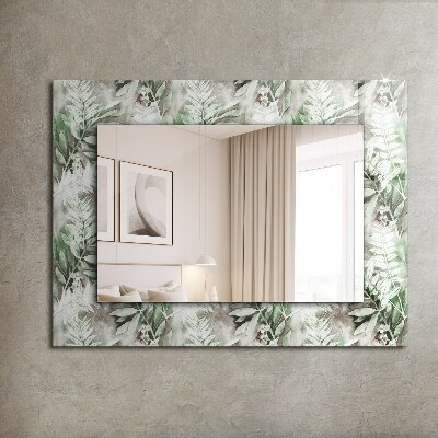 Zrkadlo rám s potlačou Vzor zelených listov