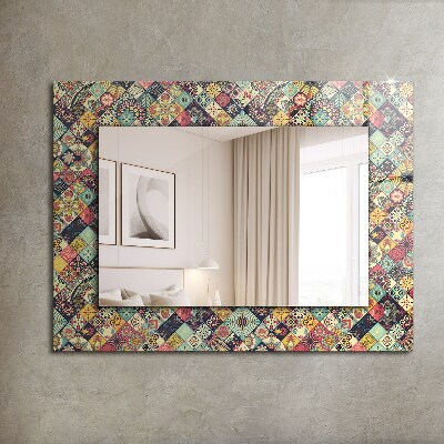 Zrkadlo s motívom Farebné patchworkové vzory