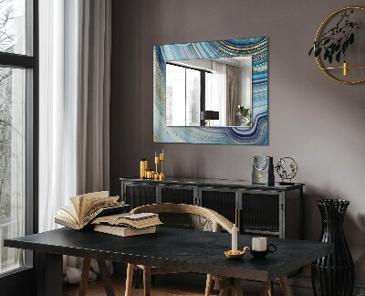Dekoračné zrkadlo Abstraktné modré vlny