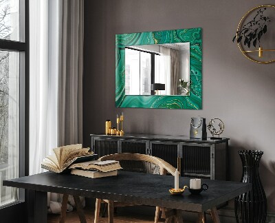 Zrkadlo s potlačeným rámom Abstraktná zelená textúra