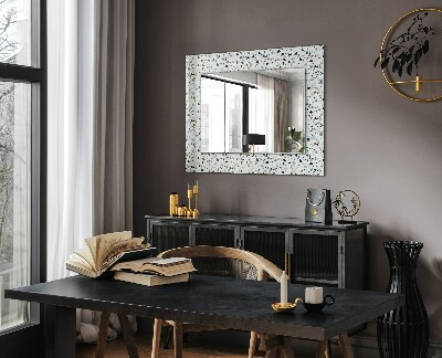 Zrkadlo s potlačeným rámom Mozaikový vzor terrazzo