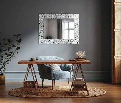 Zrkadlo s potlačeným rámom Mozaikový vzor terrazzo