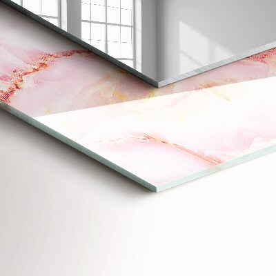 Dekoračné zrkadlo na stenu Ružový mramorový vzor