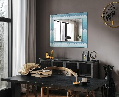 Zrkadlo s potlačeným rámom Kľukatý gradientný vzor