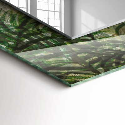 Zrkadlo rám s potlačou Zelené listy papradia