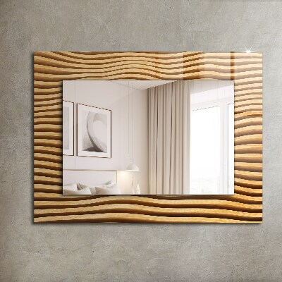 Zrkadlo rám s potlačou Vlny dreva