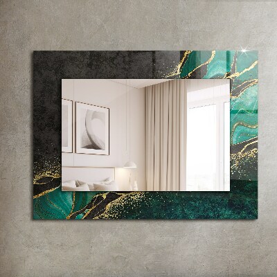 Dekoračné zrkadlo Zelené abstraktné vzory