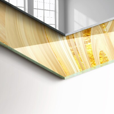 Zrkadlo s potlačeným rámom Žlté abstraktné línie