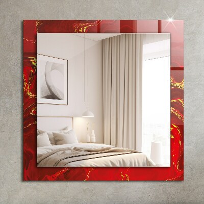 Dekoračné zrkadlo na stenu Abstraktná červená farba
