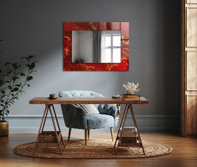Dekoračné zrkadlo na stenu Abstraktná červená farba