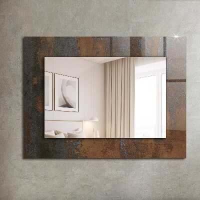 Dekoračné zrkadlo na stenu Módny hrdzavý kov