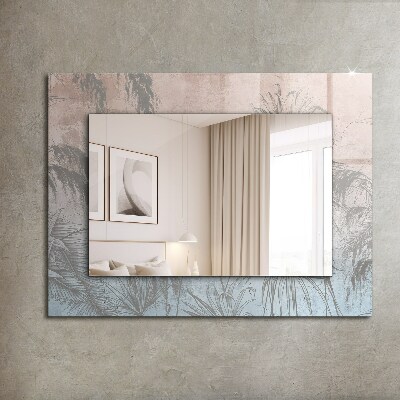 Zrkadlo s potlačeným rámom Pastelové rastliny