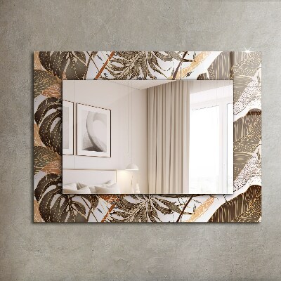 Dekoračné zrkadlo Listy s tropickým vzorom