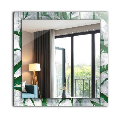 Zrkadlo rám s potlačou Zelené listy rastlín