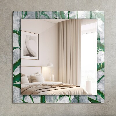 Zrkadlo rám s potlačou Zelené listy rastlín