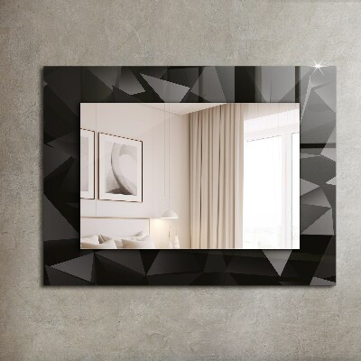 Zrkadlo s motívom Čierne geometrické tvary