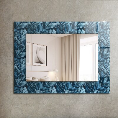 Dekoračné zrkadlo Vzor modrých listov