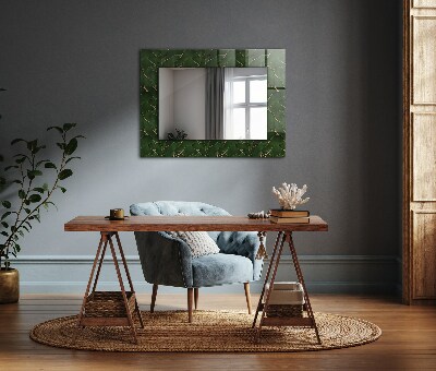 Zrkadlo rám s potlačou Vzor zelených listov