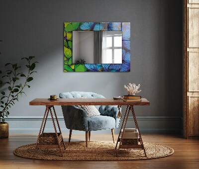 Zrkadlo s motívom Modré a zelené motýle