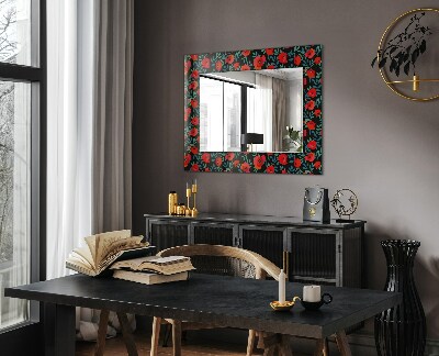 Dekoračné zrkadlo na stenu Kvety maku
