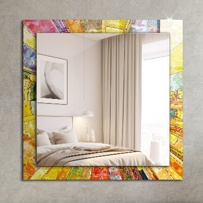 Zrkadlo s motívom Farebná abstraktná mozaika