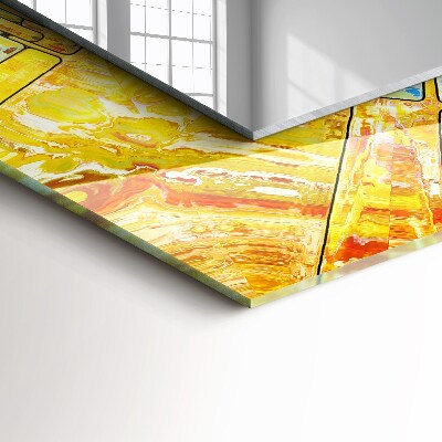 Zrkadlo s motívom Farebná abstraktná mozaika