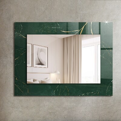 Zrkadlo s motívom Zelené zlaté listy