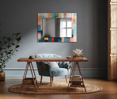 Dekoračné zrkadlo Farebné abstraktné obdĺžniky