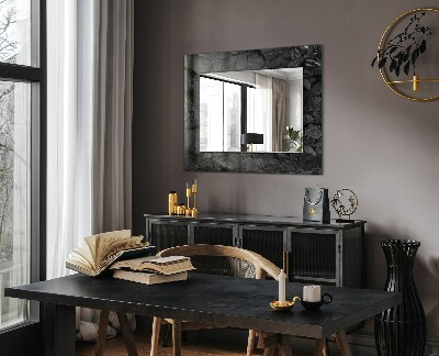 Zrkadlo s potlačeným rámom Čierne skalné trhliny