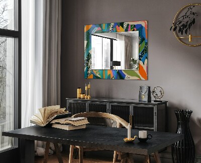 Zrkadlo rám s potlačou Farebné abstraktné kvety