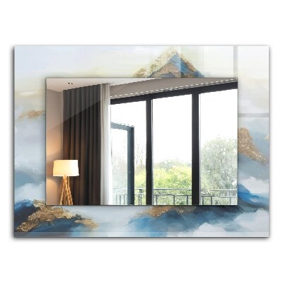 Zrkadlo s potlačeným rámom Hory v hmle